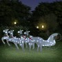 Christmas decoration of reindeer and white garden sleigh 100 LEDs by vidaXL, Christmas lights - Ref: Foro24-3100429, Price: 6...