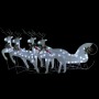 Christmas decoration of reindeer and white garden sleigh 100 LEDs by vidaXL, Christmas lights - Ref: Foro24-3100429, Price: 6...