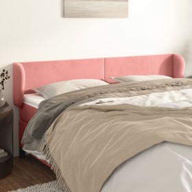 Cabecero de terciopelo rosa 203x23x78/88 cm de vidaXL, Cabeceros y pies de cama - Ref: Foro24-3116935, Precio: 73,52 €, Descu...