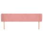 Cabecero de terciopelo rosa 203x23x78/88 cm de vidaXL, Cabeceros y pies de cama - Ref: Foro24-3116935, Precio: 74,91 €, Descu...