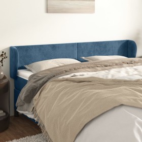 Cabecero de terciopelo azul oscuro 163x23x78/88 cm de vidaXL, Cabeceros y pies de cama - Ref: Foro24-3116922, Precio: 67,80 €...