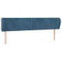 Cabecero de terciopelo azul oscuro 163x23x78/88 cm de vidaXL, Cabeceros y pies de cama - Ref: Foro24-3116922, Precio: 67,99 €...