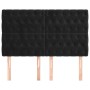 Headboards 4 units black velvet 72x7x78/88 cm by vidaXL, Headboards and footboards - Ref: Foro24-3116718, Price: 140,75 €, Di...