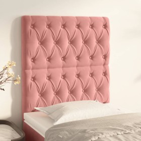 Cabeceros 2 unidades de terciopelo rosa 80x7x78/88 cm de vidaXL, Cabeceros y pies de cama - Ref: Foro24-3116703, Precio: 78,9...