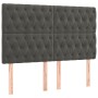 Headboards 4 units of dark gray velvet 80x7x78/88 cm by vidaXL, Headboards and footboards - Ref: Foro24-3116723, Price: 147,7...