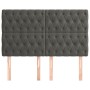 Headboards 4 units of dark gray velvet 80x7x78/88 cm by vidaXL, Headboards and footboards - Ref: Foro24-3116723, Price: 147,7...