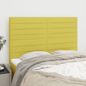 Headboards 4 units green fabric 72x5x78/88 cm by vidaXL, Headboards and footboards - Ref: Foro24-3116477, Price: 84,99 €, Dis...