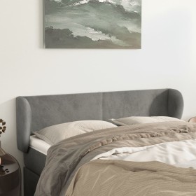 Cabecero de terciopelo gris claro 147x23x78/88 cm de vidaXL, Cabeceros y pies de cama - Ref: Foro24-3116912, Precio: 66,50 €,...