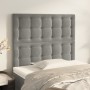 Headboards 2 units of light gray velvet 90x5x78/88 cm by vidaXL, Headboards and footboards - Ref: Foro24-3116802, Price: 70,3...