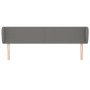 Dark gray fabric headboard 203x23x78/88 cm by vidaXL, Headboards and footboards - Ref: Foro24-3116887, Price: 79,52 €, Discou...