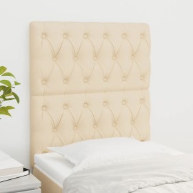 Headboards 2 units cream-colored fabric 80x7x78/88 cm by vidaXL, Headboards and footboards - Ref: Foro24-3116647, Price: 79,9...