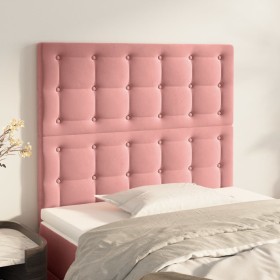 Headboards 2 units of pink velvet 90x5x78/88 cm by vidaXL, Headboards and footboards - Ref: Foro24-3116807, Price: 69,54 €, D...