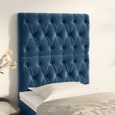 Headboards 2 units of dark blue velvet 80x7x78/88 cm by vidaXL, Headboards and footboards - Ref: Foro24-3116702, Price: 78,47...