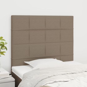 Headboards 2 units of taupe gray fabric 100x5x78/88 cm by vidaXL, Headboards and footboards - Ref: Foro24-3116326, Price: 68,...