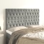 Headboards 4 units of light gray velvet 80x7x78/88 cm by vidaXL, Headboards and footboards - Ref: Foro24-3116722, Price: 150,...