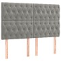 Headboards 4 units of light gray velvet 80x7x78/88 cm by vidaXL, Headboards and footboards - Ref: Foro24-3116722, Price: 150,...