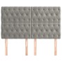 Headboards 4 units of light gray velvet 80x7x78/88 cm by vidaXL, Headboards and footboards - Ref: Foro24-3116722, Price: 150,...