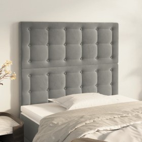 Headboards 2 units of light gray velvet 80x5x78/88 cm by vidaXL, Headboards and footboards - Ref: Foro24-3116796, Price: 66,3...