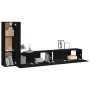 3-piece black plywood TV furniture set by vidaXL, TV Furniture - Ref: Foro24-3114319, Price: 167,43 €, Discount: %