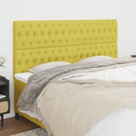 Headboards 4 units green fabric 100x7x78/88 cm by vidaXL, Headboards and footboards - Ref: Foro24-3116697, Price: 133,99 €, D...