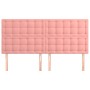 Cabeceros 4 unidades de terciopelo rosa 90x5x78/88 cm de vidaXL, Cabeceros y pies de cama - Ref: Foro24-3116831, Precio: 129,...