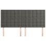 Headboards 4 units of dark gray velvet 80x5x78/88 cm by vidaXL, Headboards and footboards - Ref: Foro24-3116821, Price: 122,5...