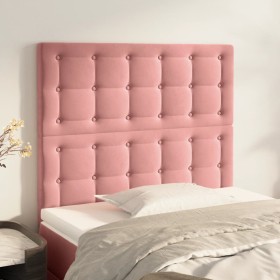 Headboards 2 units of pink velvet 80x5x78/88 cm by vidaXL, Headboards and footboards - Ref: Foro24-3116801, Price: 65,74 €, D...