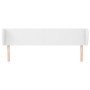 Cabecero de cuero sintético blanco 163x23x78/88 cm de vidaXL, Cabeceros y pies de cama - Ref: Foro24-3116961, Precio: 69,56 €...