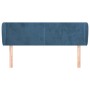 Cabecero de terciopelo azul oscuro 147x23x78/88 cm de vidaXL, Cabeceros y pies de cama - Ref: Foro24-3116916, Precio: 73,99 €...