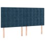 Cabeceros 4 unidades de terciopelo azul oscuro 100x5x78/88 cm de vidaXL, Cabeceros y pies de cama - Ref: Foro24-3116836, Prec...