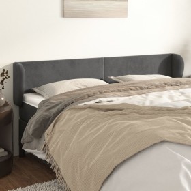 Cabecero de terciopelo gris oscuro 203x23x78/88 cm de vidaXL, Cabeceros y pies de cama - Ref: Foro24-3116931, Precio: 72,89 €...