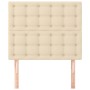 Headboards 2 units of cream-colored fabric 90x5x78/88 cm by vidaXL, Headboards and footboards - Ref: Foro24-3116753, Price: 7...