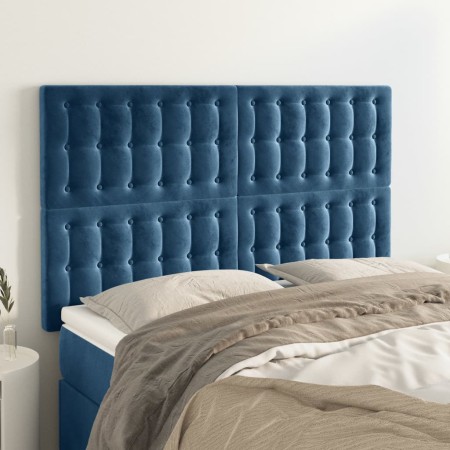 Headboards 4 units dark blue velvet 72x5x78/88 cm by vidaXL, Headboards and footboards - Ref: Foro24-3116818, Price: 121,06 €...