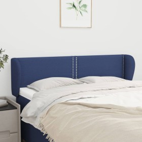 Cabecero de tela azul 147x23x78/88 cm de vidaXL, Cabeceros y pies de cama - Ref: Foro24-3117008, Precio: 74,99 €, Descuento: %