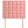 Cabeceros 2 unidades de terciopelo rosa 100x5x78/88 cm de vidaXL, Cabeceros y pies de cama - Ref: Foro24-3116813, Precio: 72,...