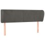 Cabecero de terciopelo gris oscuro 147x23x78/88 cm de vidaXL, Cabeceros y pies de cama - Ref: Foro24-3116913, Precio: 66,72 €...