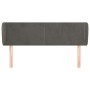 Cabecero de terciopelo gris oscuro 147x23x78/88 cm de vidaXL, Cabeceros y pies de cama - Ref: Foro24-3116913, Precio: 66,72 €...