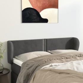 Cabecero de terciopelo gris oscuro 147x23x78/88 cm de vidaXL, Cabeceros y pies de cama - Ref: Foro24-3117053, Precio: 63,84 €...