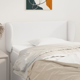 Cabecero de cuero sintético blanco 93x23x78/88 cm de vidaXL, Cabeceros y pies de cama - Ref: Foro24-3117083, Precio: 54,99 €,...