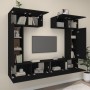 Set de muebles para TV 6 piezas madera contrachapada negro de vidaXL, Muebles TV - Ref: Foro24-3114463, Precio: 268,86 €, Des...