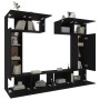 Set de muebles para TV 6 piezas madera contrachapada negro de vidaXL, Muebles TV - Ref: Foro24-3114463, Precio: 268,86 €, Des...