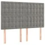 Kopfteile 4 Einheiten hellgrauer Samt 72x5x78/88 cm von vidaXL, Kopf- und Fußteile - Ref: Foro24-3116814, Preis: 122,14 €, Ra...