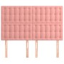 Headboards 4 units pink velvet 72x5x78/88 cm by vidaXL, Headboards and footboards - Ref: Foro24-3116819, Price: 116,10 €, Dis...