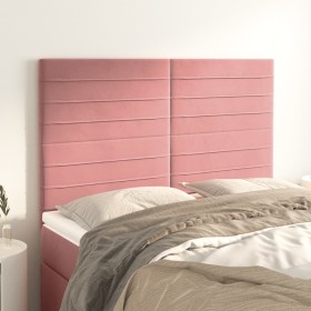 Cabeceros 4 unidades terciopelo rosa 72x5x78/88 cm de vidaXL, Cabeceros y pies de cama - Ref: Foro24-3116525, Precio: 110,99 ...