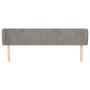 Cabecero de terciopelo gris claro 183x23x78/88 cm de vidaXL, Cabeceros y pies de cama - Ref: Foro24-3116924, Precio: 71,81 €,...