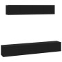 4-piece black plywood TV furniture set by vidaXL, TV Furniture - Ref: Foro24-3114535, Price: 213,63 €, Discount: %