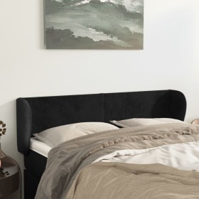 Black velvet headboard 147x23x78/88 cm by vidaXL, Headboards and footboards - Ref: Foro24-3116914, Price: 66,89 €, Discount: %