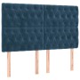 Headboards 4 units of dark blue velvet 80x7x78/88 cm by vidaXL, Headboards and footboards - Ref: Foro24-3116726, Price: 146,0...