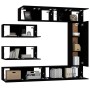 Set de muebles para TV 7 piezas madera contrachapada negro de vidaXL, Muebles TV - Ref: Foro24-3114559, Precio: 353,82 €, Des...