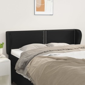 Cabecero de cuero sintético negro 147x23x78/88 cm de vidaXL, Cabeceros y pies de cama - Ref: Foro24-3117094, Precio: 67,23 €,...